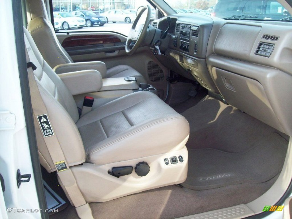 Medium Parchment Interior 2002 Ford F350 Super Duty Lariat Crew Cab 4x4 Dually Photo #56078099