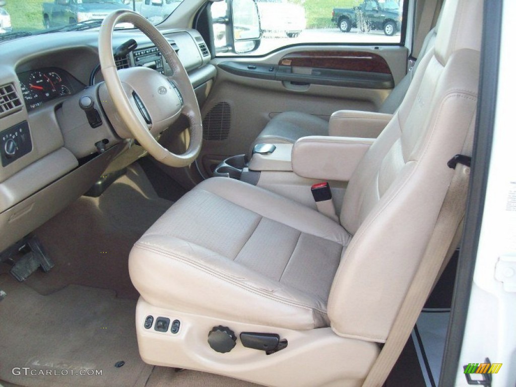 Medium Parchment Interior 2002 Ford F350 Super Duty Lariat Crew Cab 4x4 Dually Photo #56078210