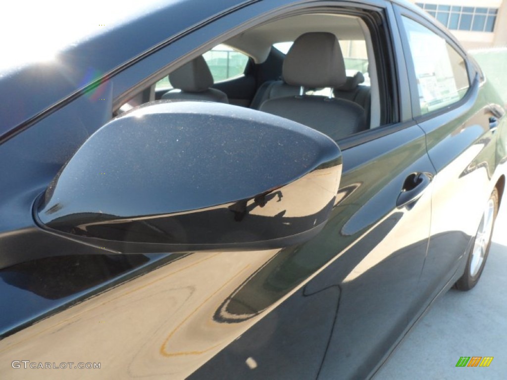 2012 Elantra GLS - Black Noir Pearl / Gray photo #12