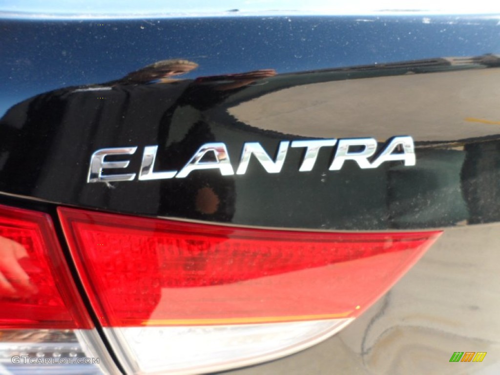 2012 Elantra GLS - Black Noir Pearl / Gray photo #15