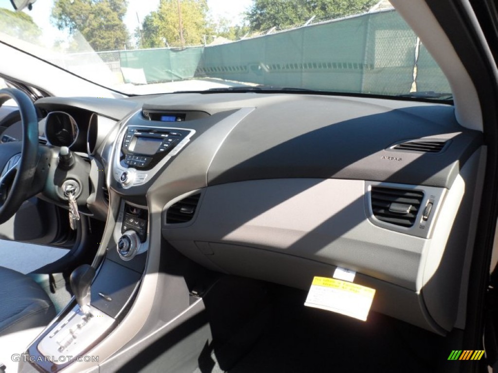 2012 Elantra GLS - Black Noir Pearl / Gray photo #18