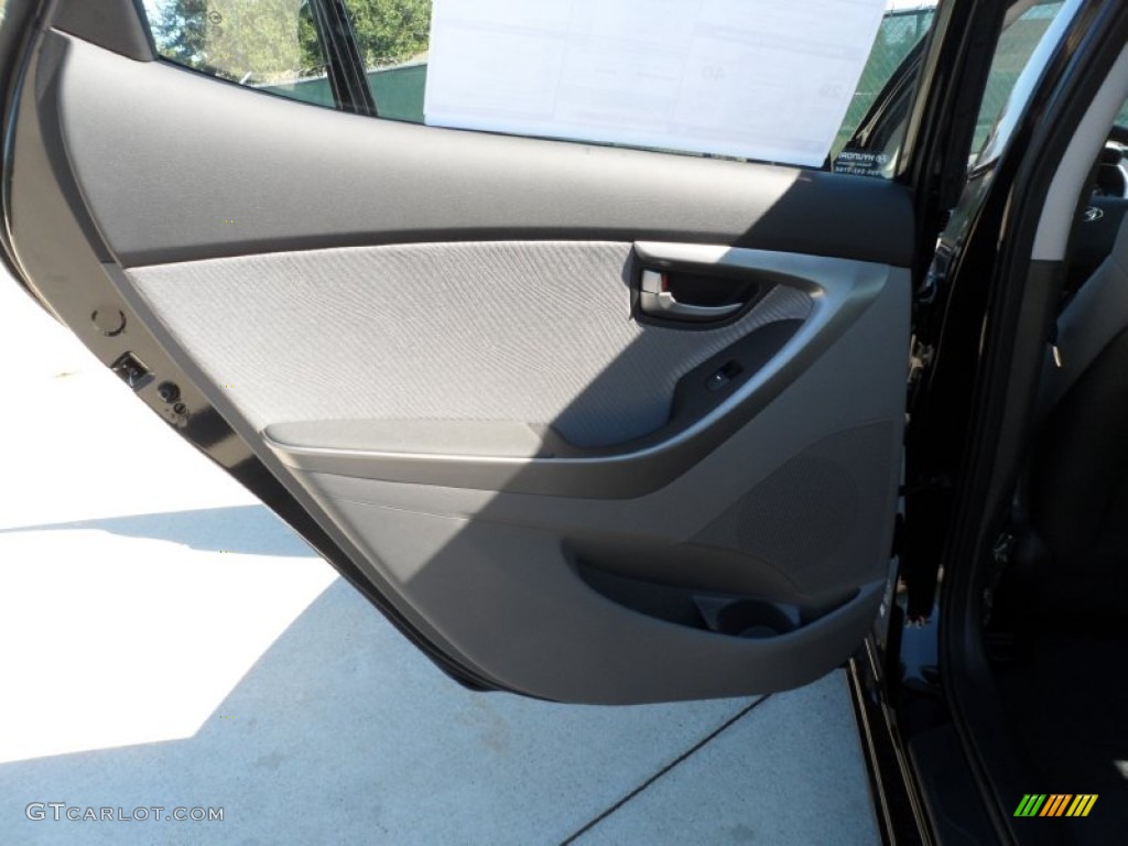 2012 Elantra GLS - Black Noir Pearl / Gray photo #19