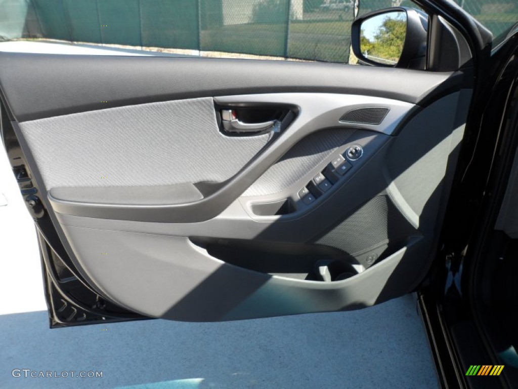 2012 Elantra GLS - Black Noir Pearl / Gray photo #21