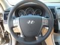 Beige 2012 Hyundai Veracruz Limited Steering Wheel