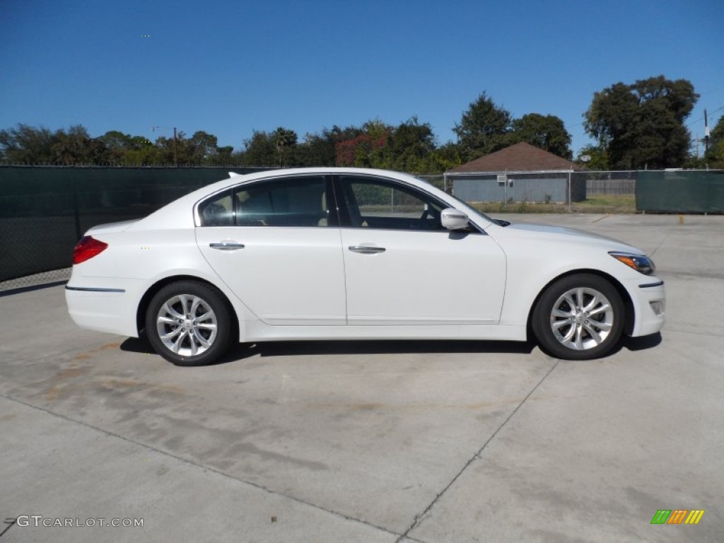 White Satin Pearl 2012 Hyundai Genesis 3.8 Sedan Exterior Photo #56079440
