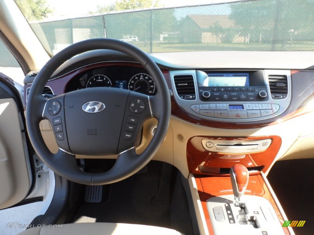 2012 Hyundai Genesis 3.8 Sedan Cashmere Dashboard Photo #56079575