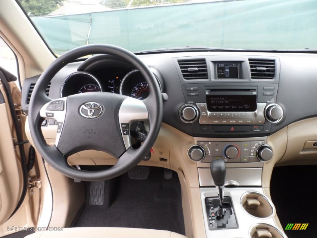 2012 Toyota Highlander V6 Sand Beige Dashboard Photo #56079938