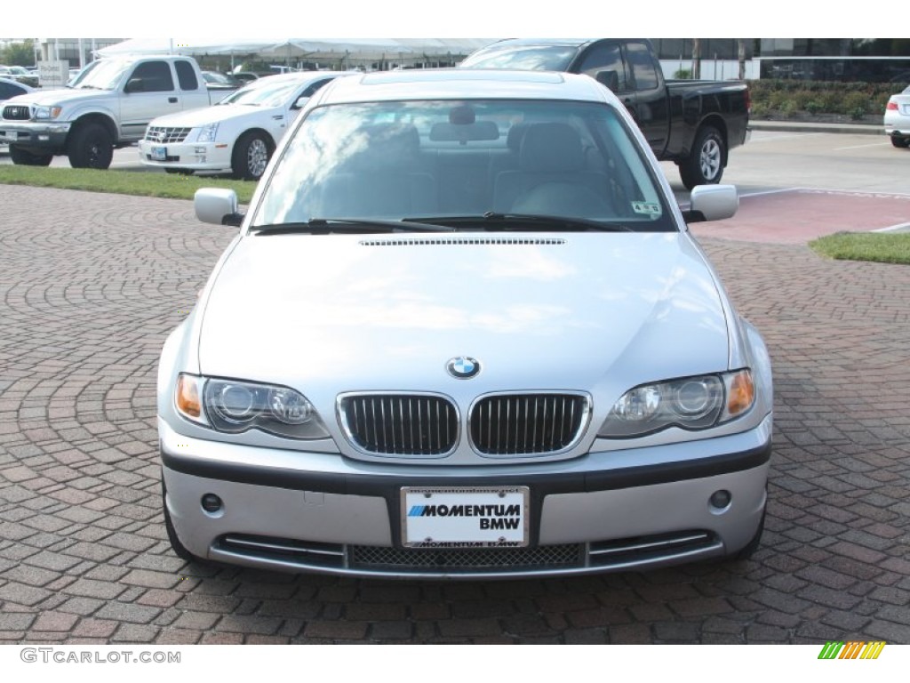 2002 3 Series 330i Sedan - Titanium Silver Metallic / Grey photo #2