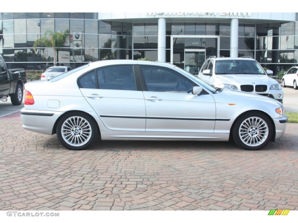 2002 3 Series 330i Sedan - Titanium Silver Metallic / Grey photo #3