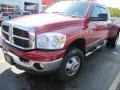 2007 Inferno Red Crystal Pearl Dodge Ram 3500 SLT Mega Cab 4x4 Dually  photo #1