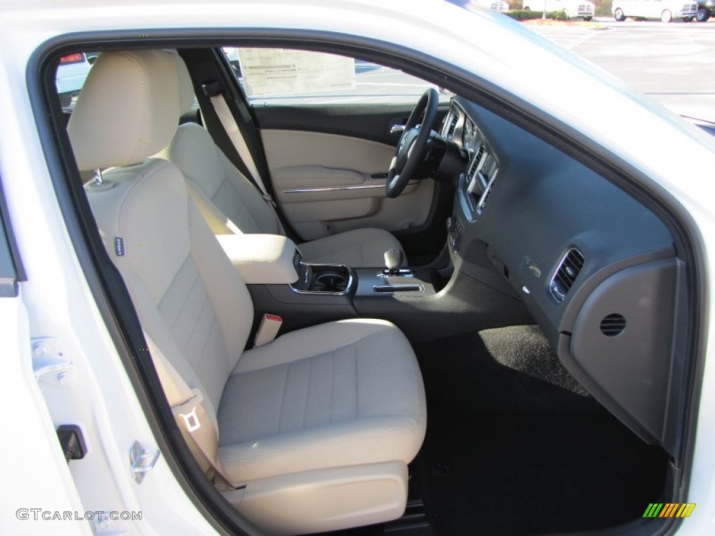 Black/Light Frost Beige Interior 2012 Dodge Charger SXT Photo #56084648