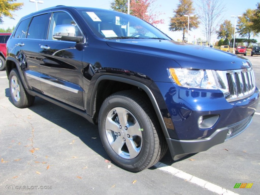 2012 Grand Cherokee Limited - True Blue Pearl / Black/Light Frost Beige photo #4