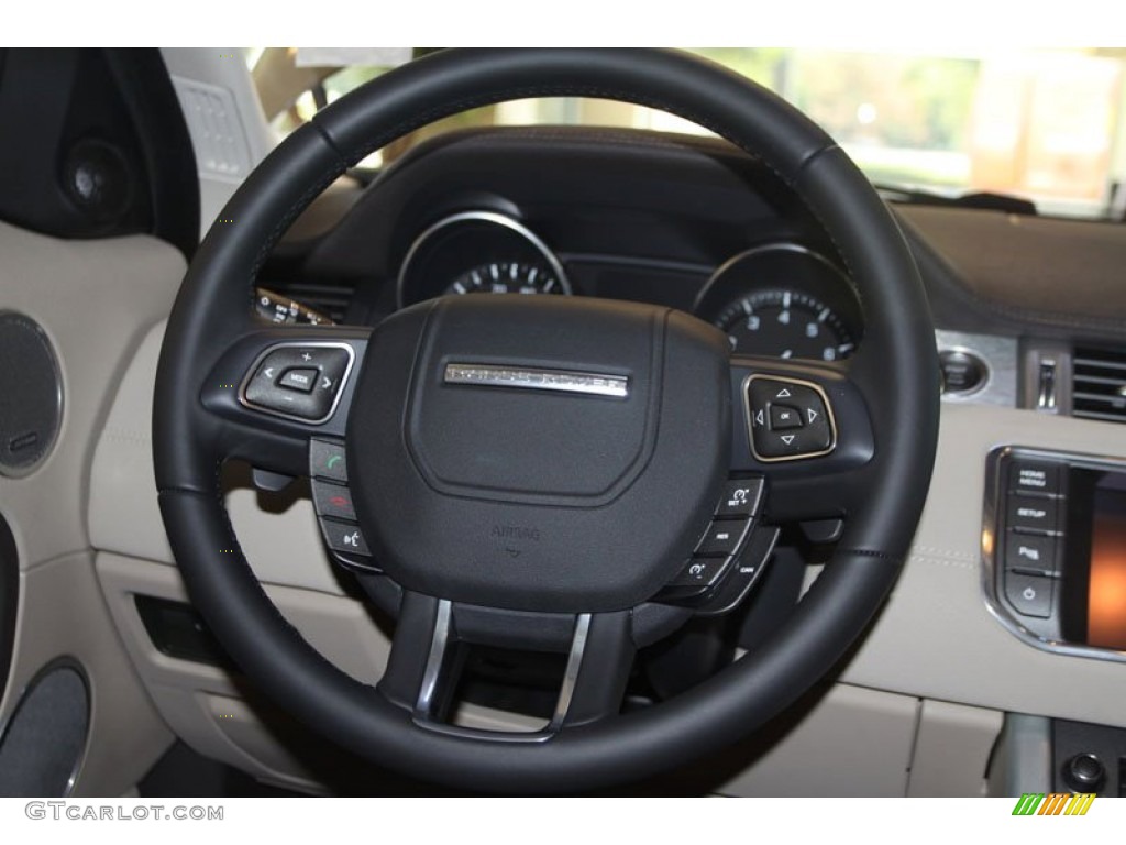 2012 Land Rover Range Rover Evoque Coupe Pure Almond/Espresso Steering Wheel Photo #56087950