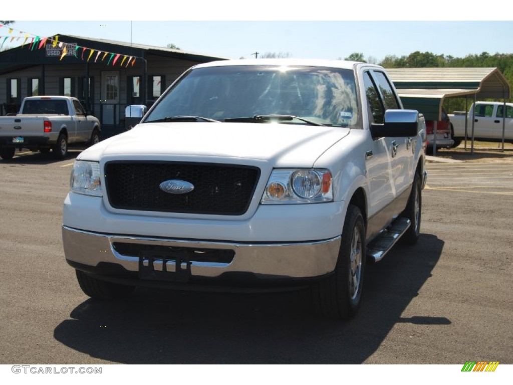 2006 F150 XLT SuperCrew - Oxford White / Tan photo #8