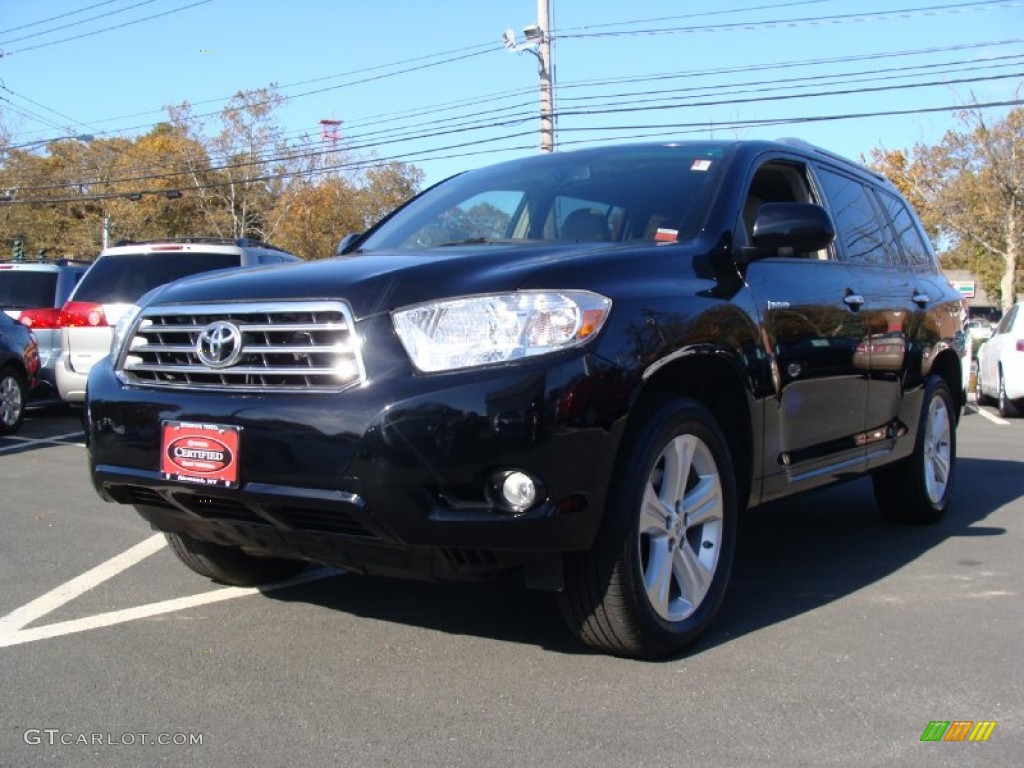 2009 Highlander Limited 4WD - Black / Sand Beige photo #1