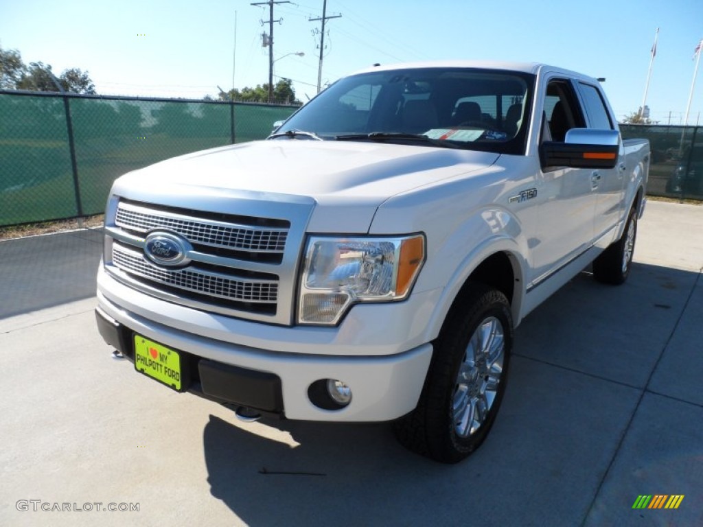 2010 F150 Platinum SuperCrew 4x4 - White Platinum Metallic Tri Coat / Medium Stone Leather/Sienna Brown photo #7