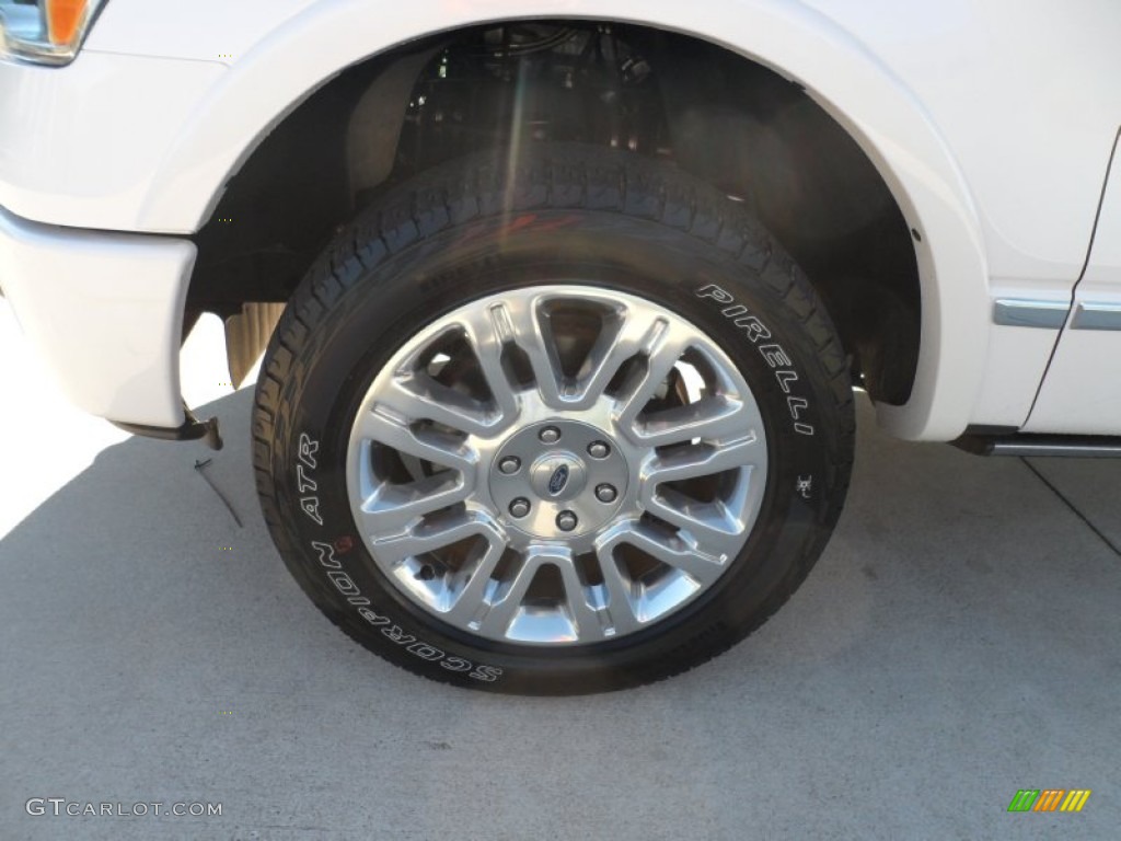 2010 F150 Platinum SuperCrew 4x4 - White Platinum Metallic Tri Coat / Medium Stone Leather/Sienna Brown photo #12