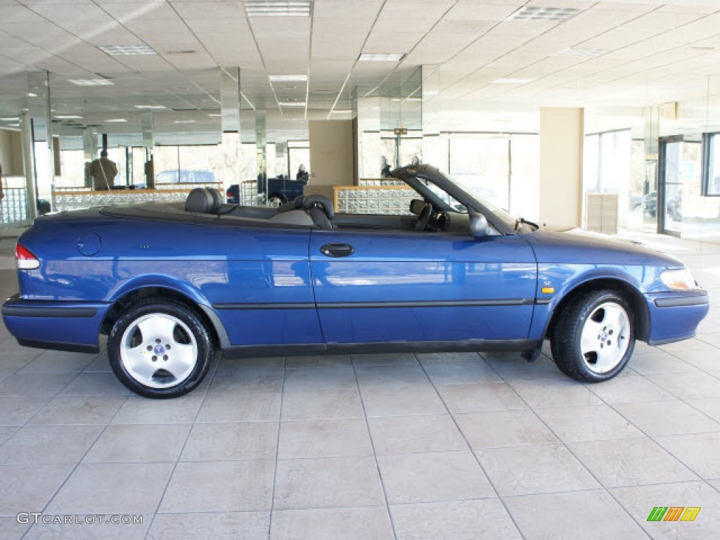1999 9-3 SE Convertible - Cosmic Blue Metallic / Medium Gray photo #2
