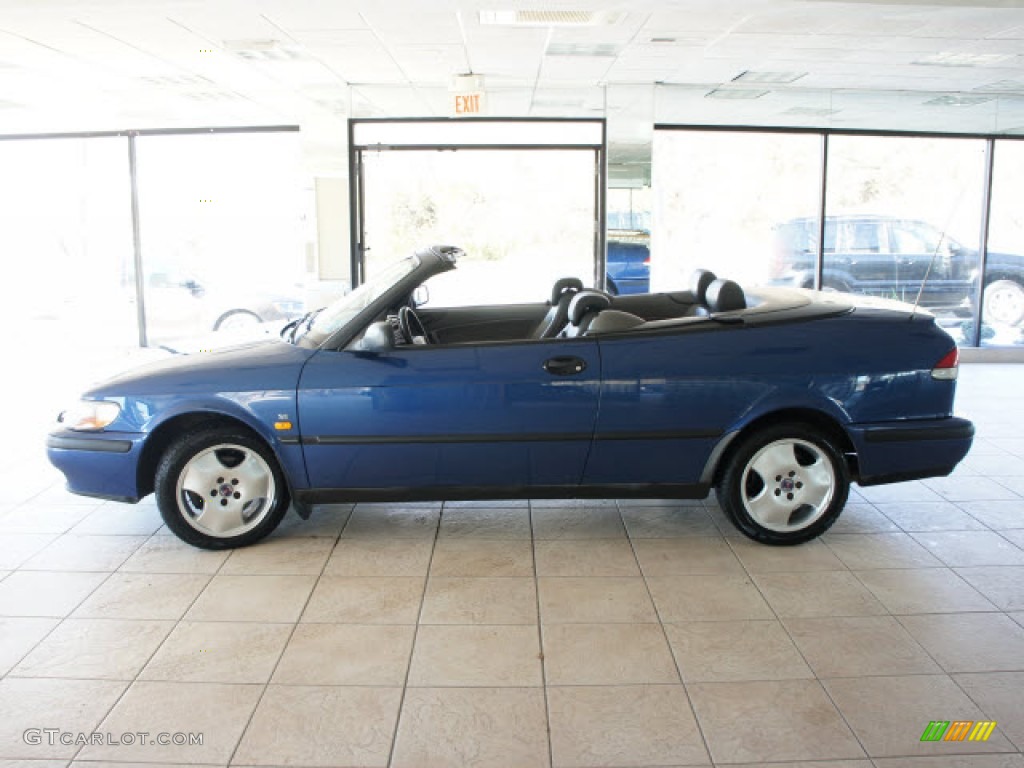 1999 9-3 SE Convertible - Cosmic Blue Metallic / Medium Gray photo #4