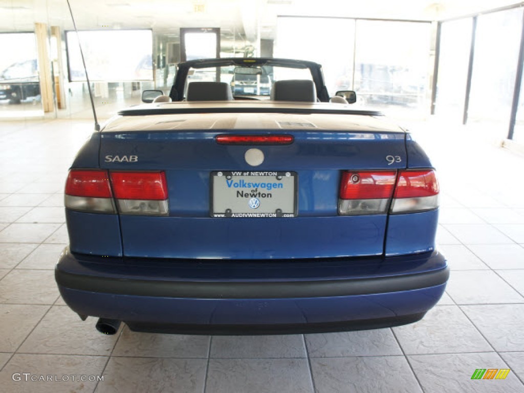 1999 9-3 SE Convertible - Cosmic Blue Metallic / Medium Gray photo #6