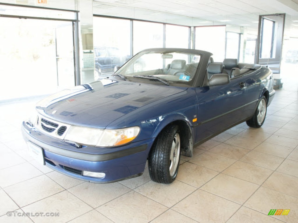 1999 9-3 SE Convertible - Cosmic Blue Metallic / Medium Gray photo #7