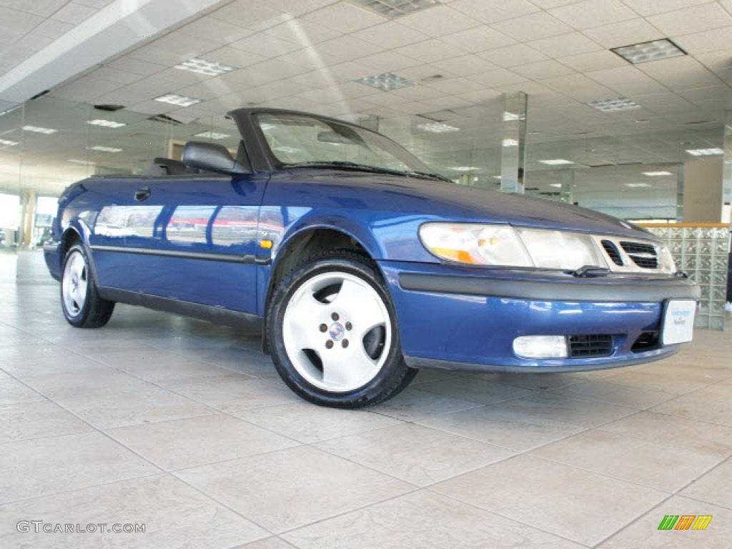 1999 9-3 SE Convertible - Cosmic Blue Metallic / Medium Gray photo #10