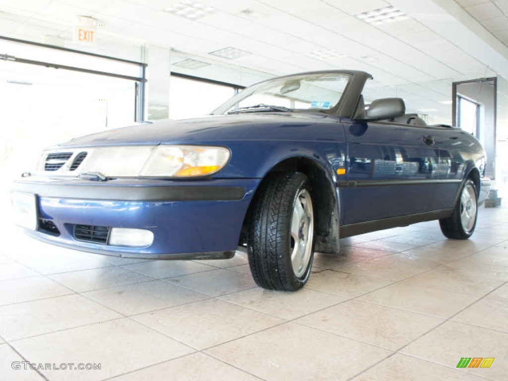 1999 9-3 SE Convertible - Cosmic Blue Metallic / Medium Gray photo #12