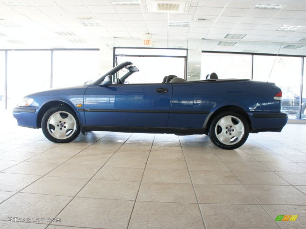 1999 9-3 SE Convertible - Cosmic Blue Metallic / Medium Gray photo #13