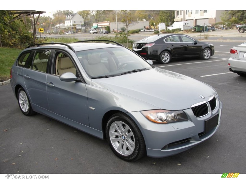 2007 3 Series 328xi Wagon - Arctic Metallic / Cream Beige photo #3