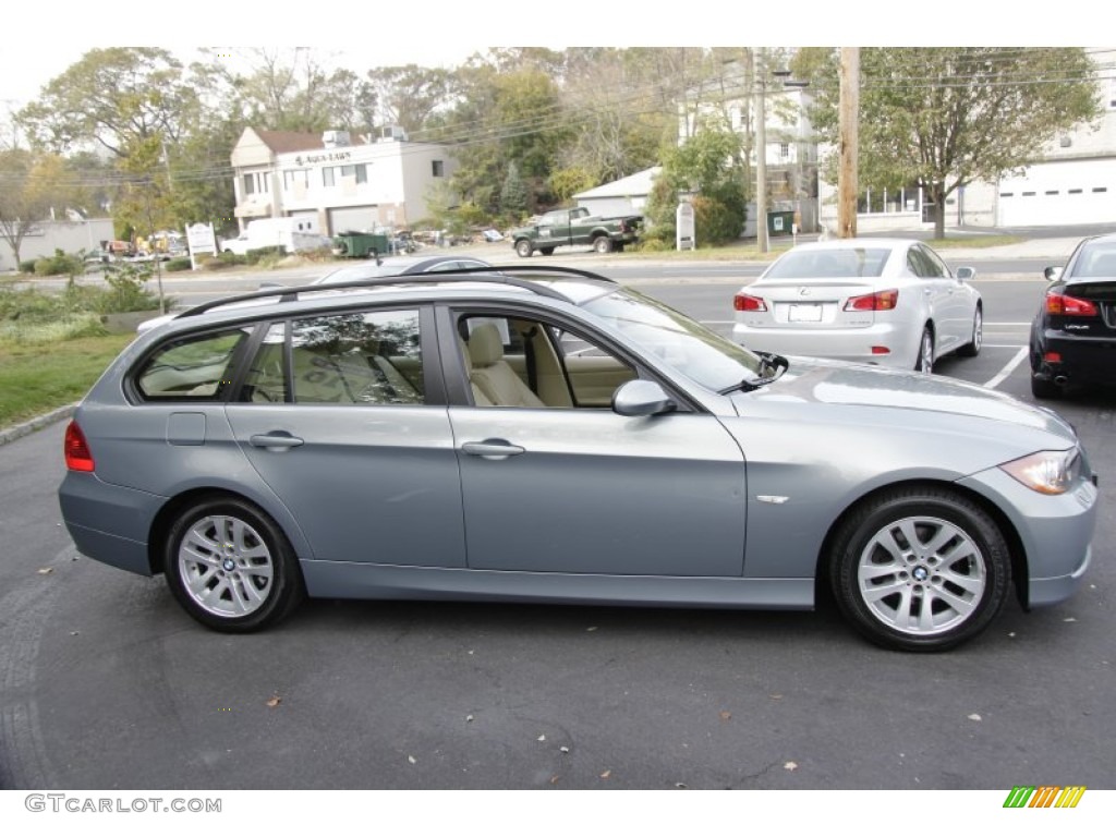 2007 3 Series 328xi Wagon - Arctic Metallic / Cream Beige photo #4