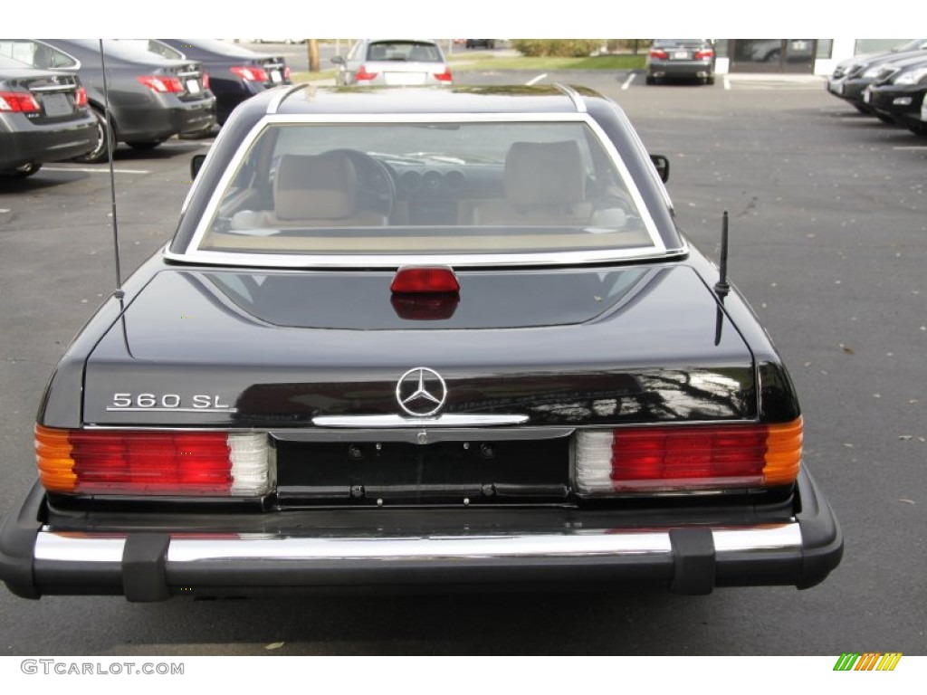 1986 SL Class 560 SL Roadster - Black / Palomino photo #7