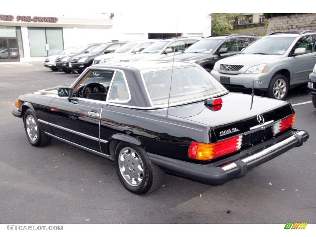 Black 1986 Mercedes-Benz SL Class 560 SL Roadster Exterior Photo #56092730