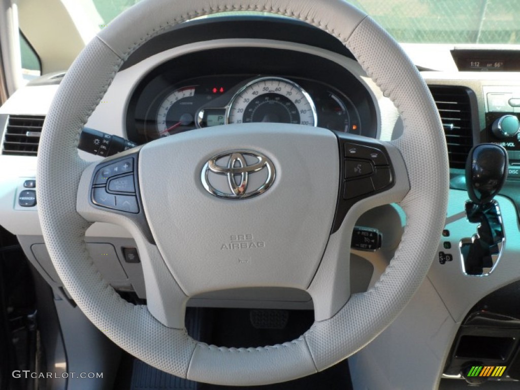 2012 Toyota Sienna SE Dark Charcoal Steering Wheel Photo #56094572