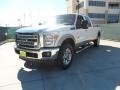 2012 White Platinum Metallic Tri-Coat Ford F350 Super Duty Lariat Crew Cab 4x4  photo #7