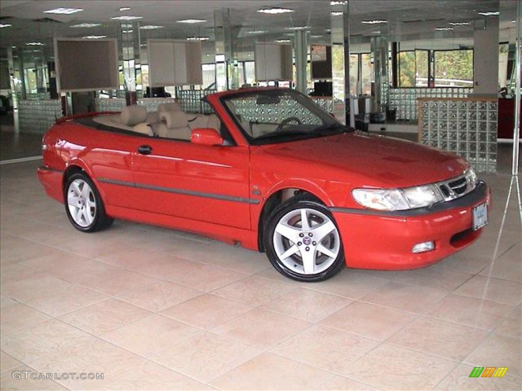 Laser Red 2003 Saab 9-3 SE Convertible Exterior Photo #56096261