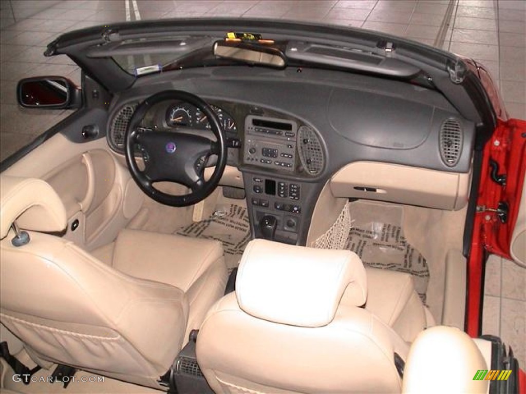 Parchment Interior 2003 Saab 9-3 SE Convertible Photo #56096366