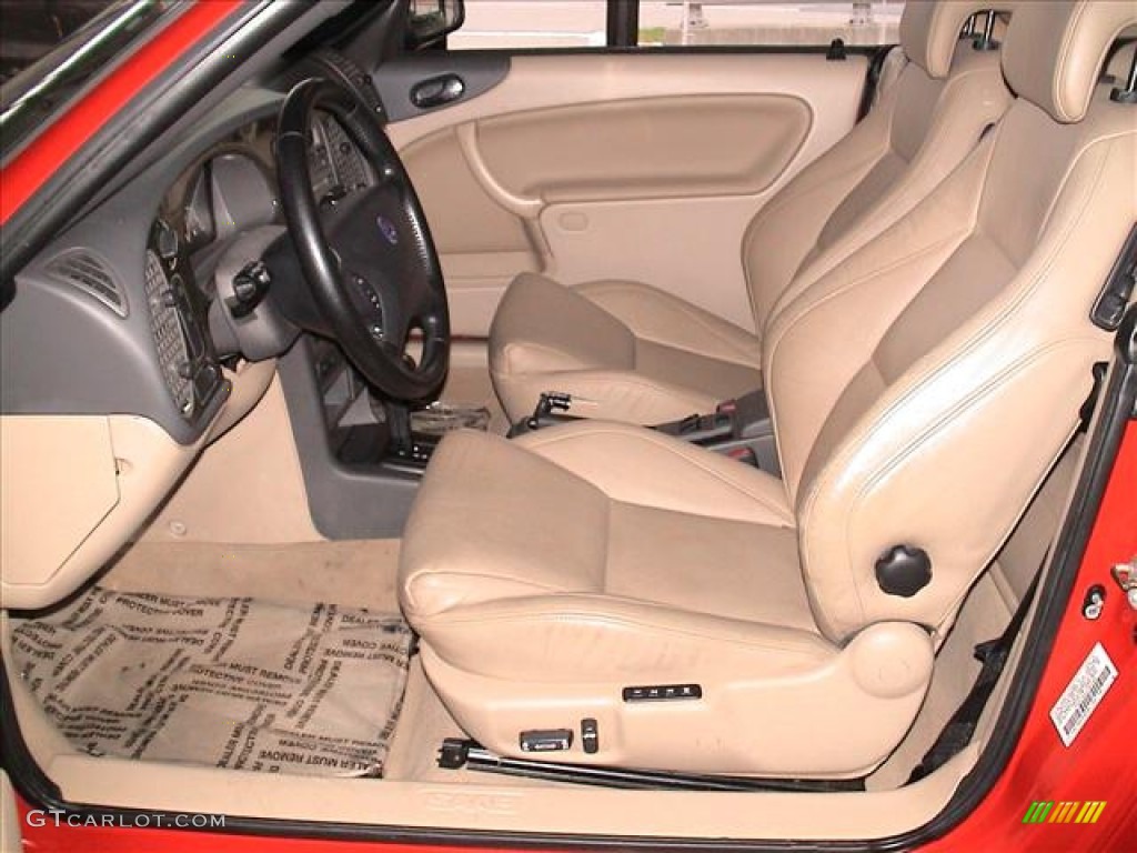 Parchment Interior 2003 Saab 9-3 SE Convertible Photo #56096375