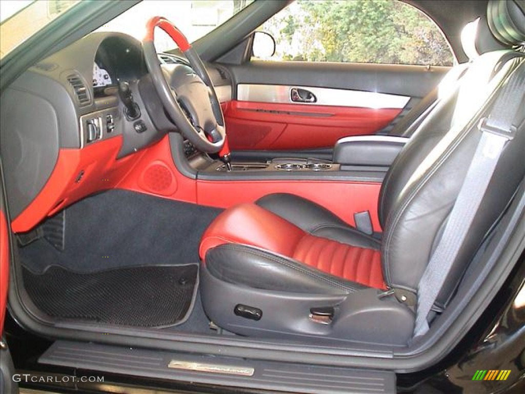 Torch Red Interior 2002 Ford Thunderbird Premium Roadster Photo #56096490