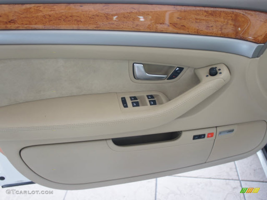 2007 Audi A8 L 4.2 quattro Sand Beige Door Panel Photo #56097758