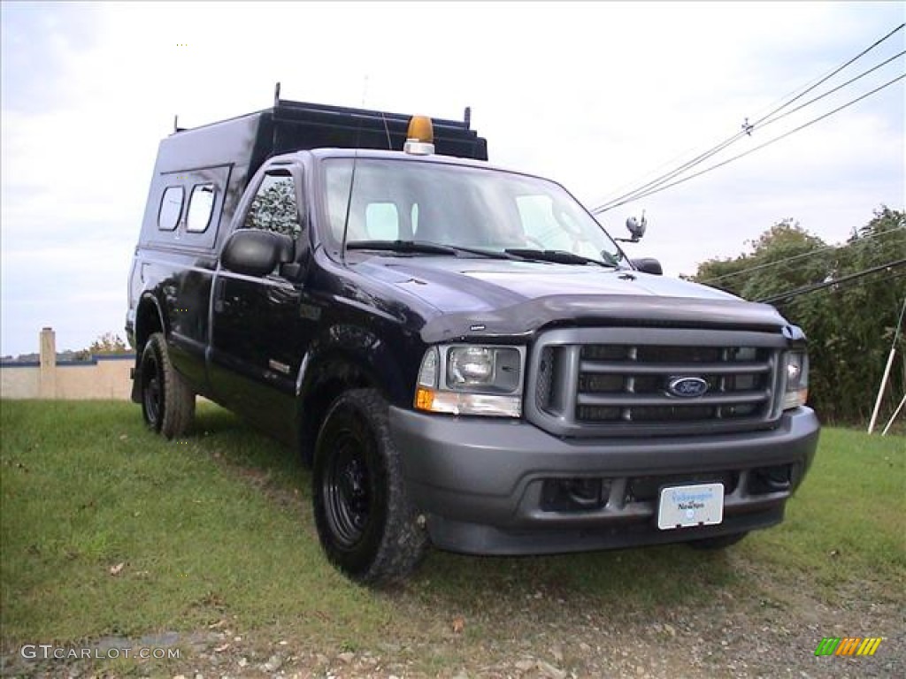 2003 F250 Super Duty XL Regular Cab - True Blue Metallic / Medium Flint Grey photo #1