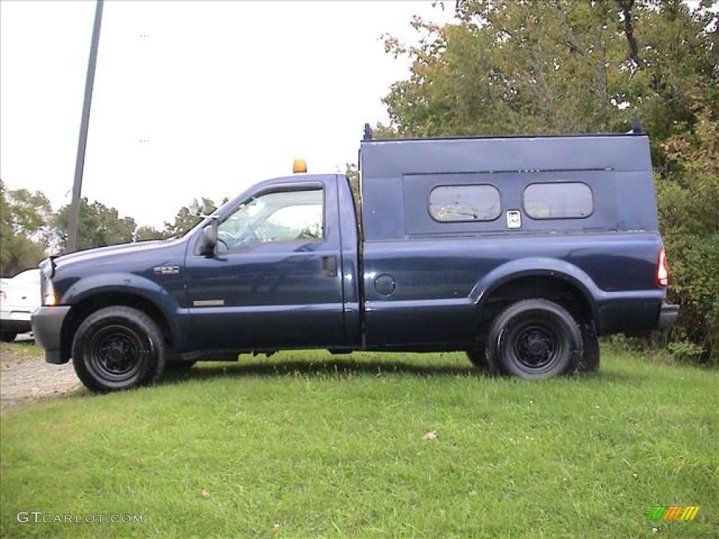 2003 F250 Super Duty XL Regular Cab - True Blue Metallic / Medium Flint Grey photo #8