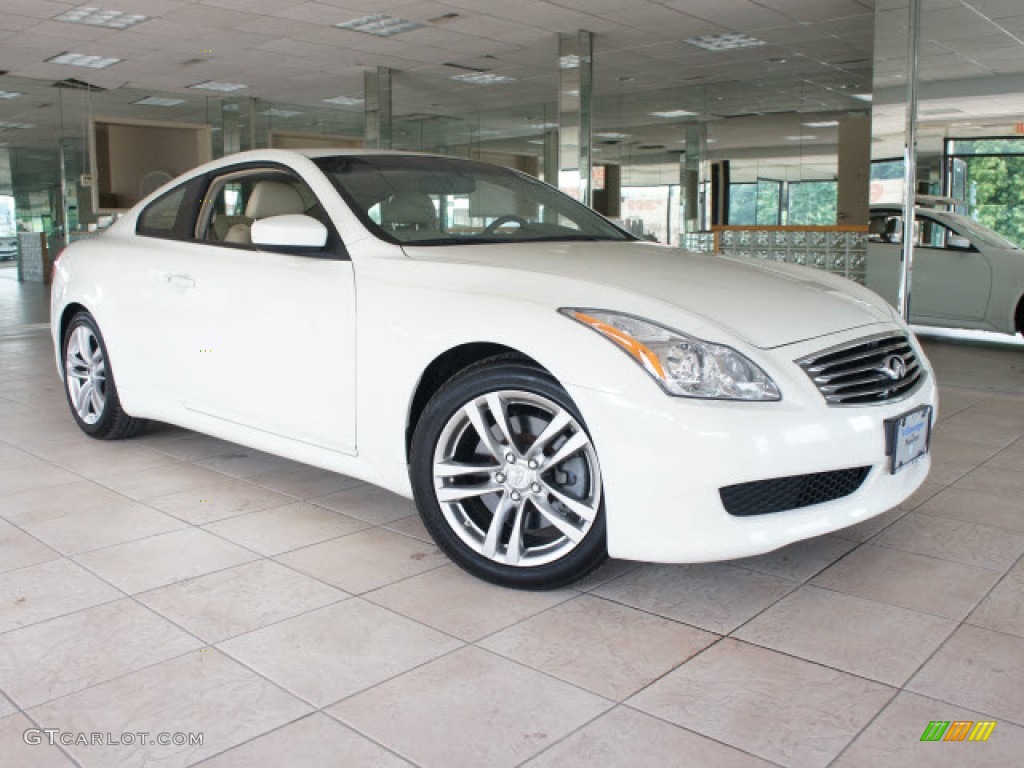 2008 G 37 Coupe - Ivory Pearl White / Stone photo #1