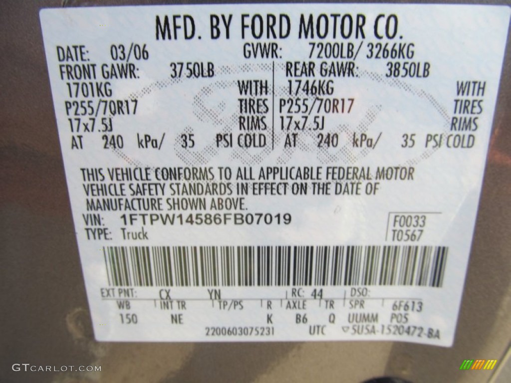 2006 F150 XLT SuperCrew 4x4 - Dark Shadow Grey Metallic / Medium/Dark Flint photo #14