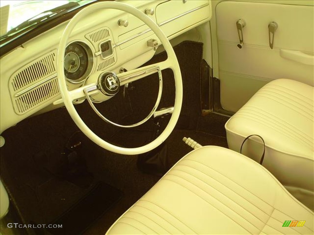 White Interior 1966 Volkswagen Beetle Custom Coupe Photo #56106473