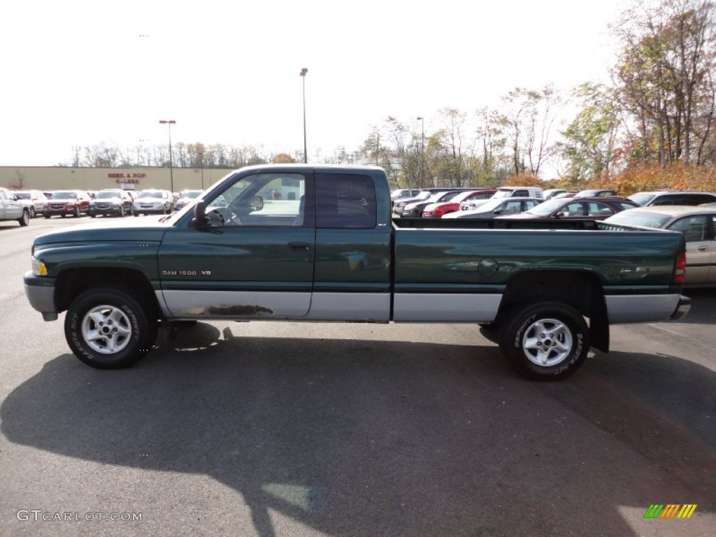 1998 Ram 1500 Laramie SLT Extended Cab 4x4 - Emerald Green Pearl / Gray photo #4