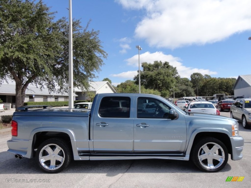 2008 Silverado 1500 LTZ Crew Cab - Blue Granite Metallic / Light Titanium/Ebony Accents photo #9