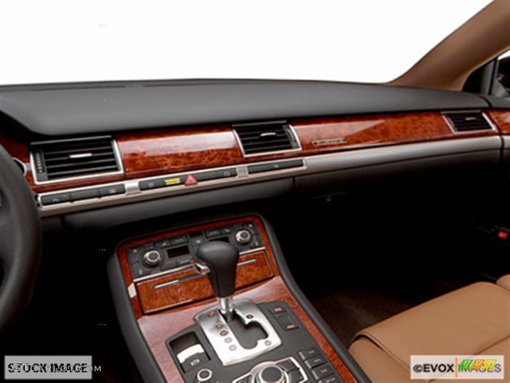 2007 Audi A8 L 4.2 quattro Black/Amaretto Dashboard Photo #56110763