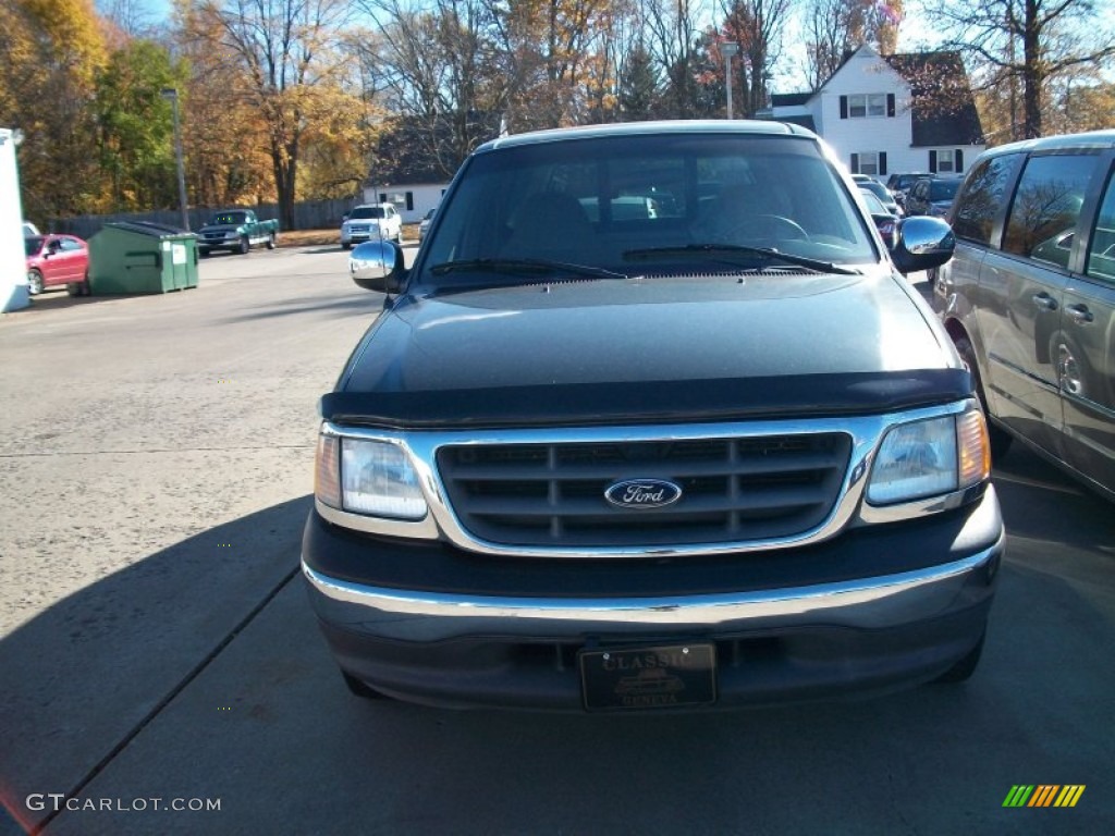 2002 F150 XLT Regular Cab - Dark Highland Green Metallic / Medium Parchment photo #2