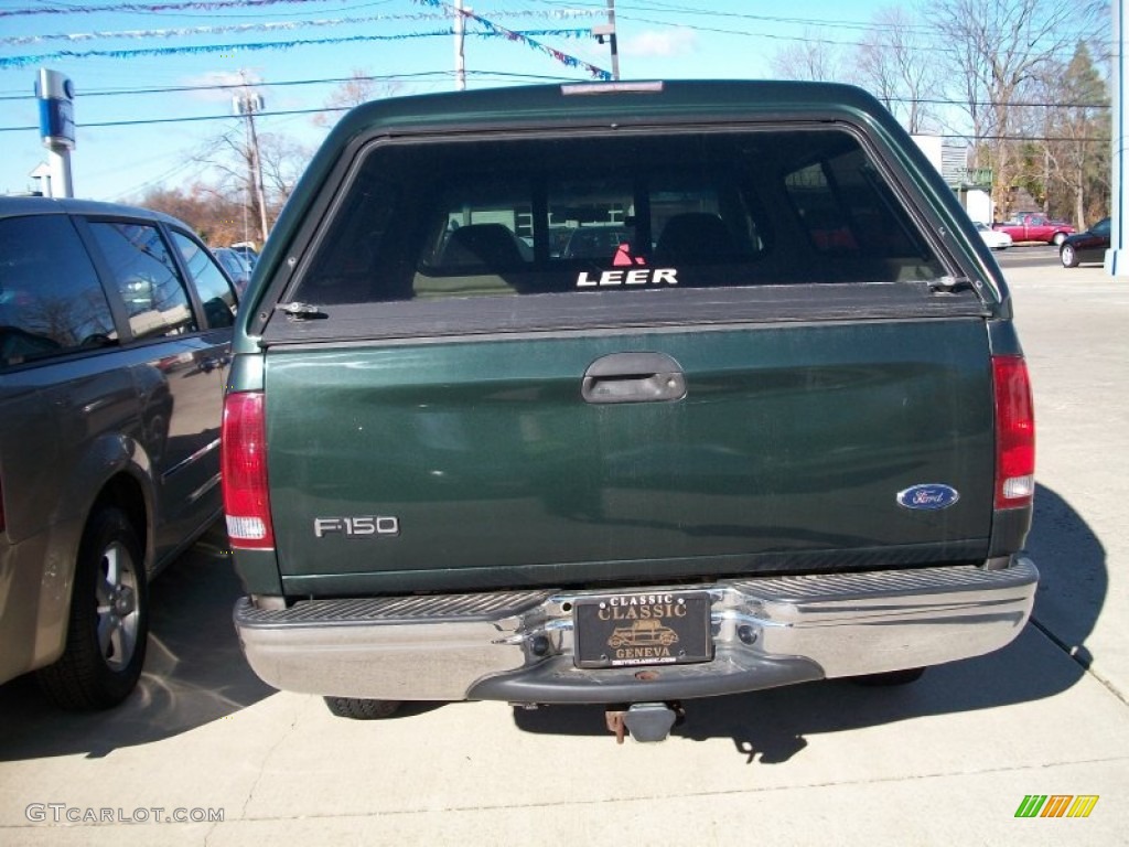 2002 F150 XLT Regular Cab - Dark Highland Green Metallic / Medium Parchment photo #5