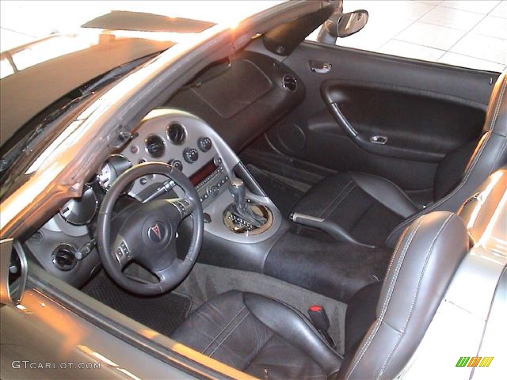 Ebony Interior 2007 Pontiac Solstice Roadster Photo #56111939